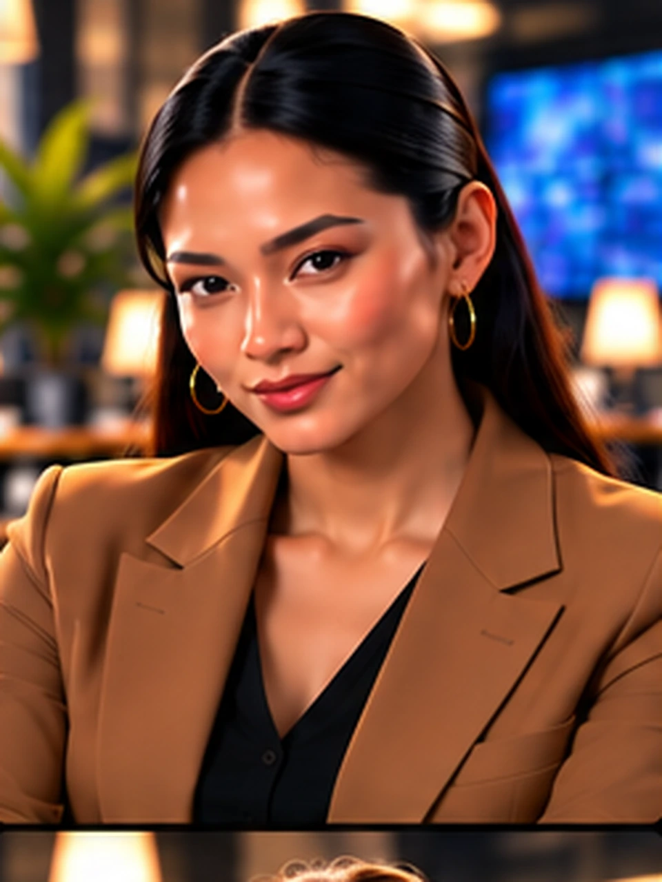 Closer presenting portrait